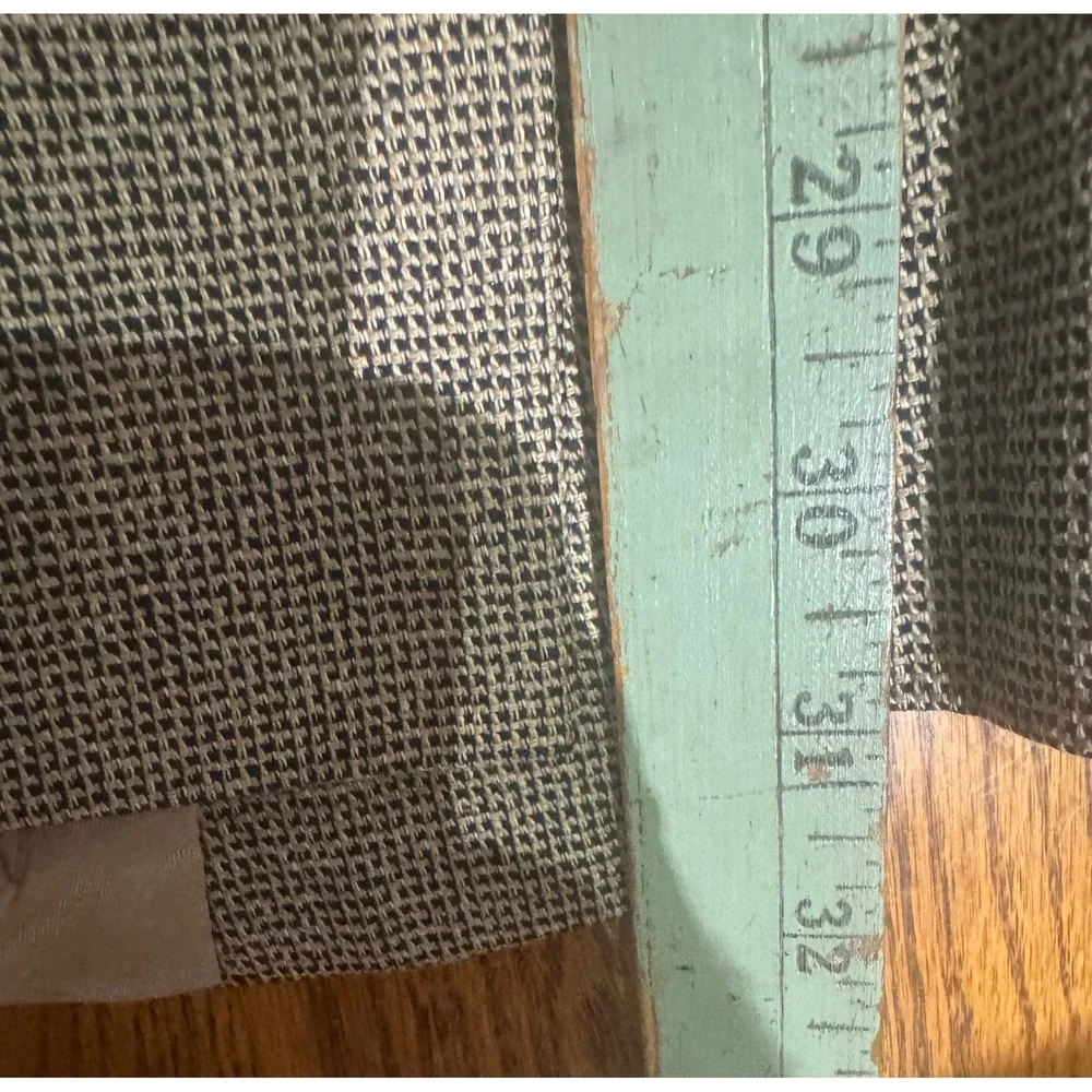 Vintage Hart Schaffner Marx Men's Wool/Silk Micro-Check Grey Tan Blazer 48R